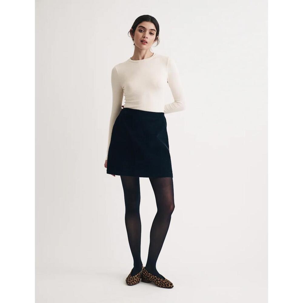 Nobody's Child - Black Corduroy Mini Skirt - Size 10 100% Organic Cotton‎